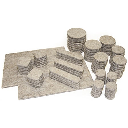 Convenience Concepts TruGuard Heavy Duty Felt Pads, Tan, 105PK HI2668233